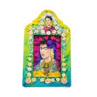 Handmade Mexican Tin Shrine – Frida Kahlo Portrait Folk Art Wall Decor 26cm