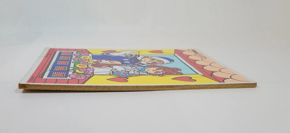 Vtg 1987 PUZZLES Playskool 14 Pcs. WOOD Tray  "Home Sweet Home"  Raggedy Ann  EX - Image 4 of 4