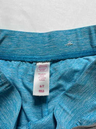 GIRL'S JUSTICE ACTIVE Skyblue&gray SHORTS ~SIZE 6/7 #B-936 - Picture 3 of 5