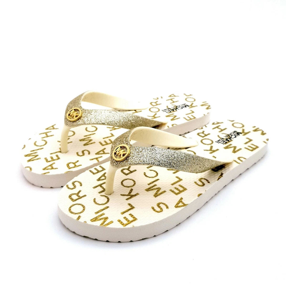 Childrens white sale flip flops