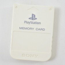 PS MEMORY CARD White SCPH-1020 Sony Playstation Official Made in Japan 2213