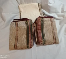 NOS 3Pcs  Croscill Dover Manor King Pillow Shams & Bed Skirt Dust Ruffle