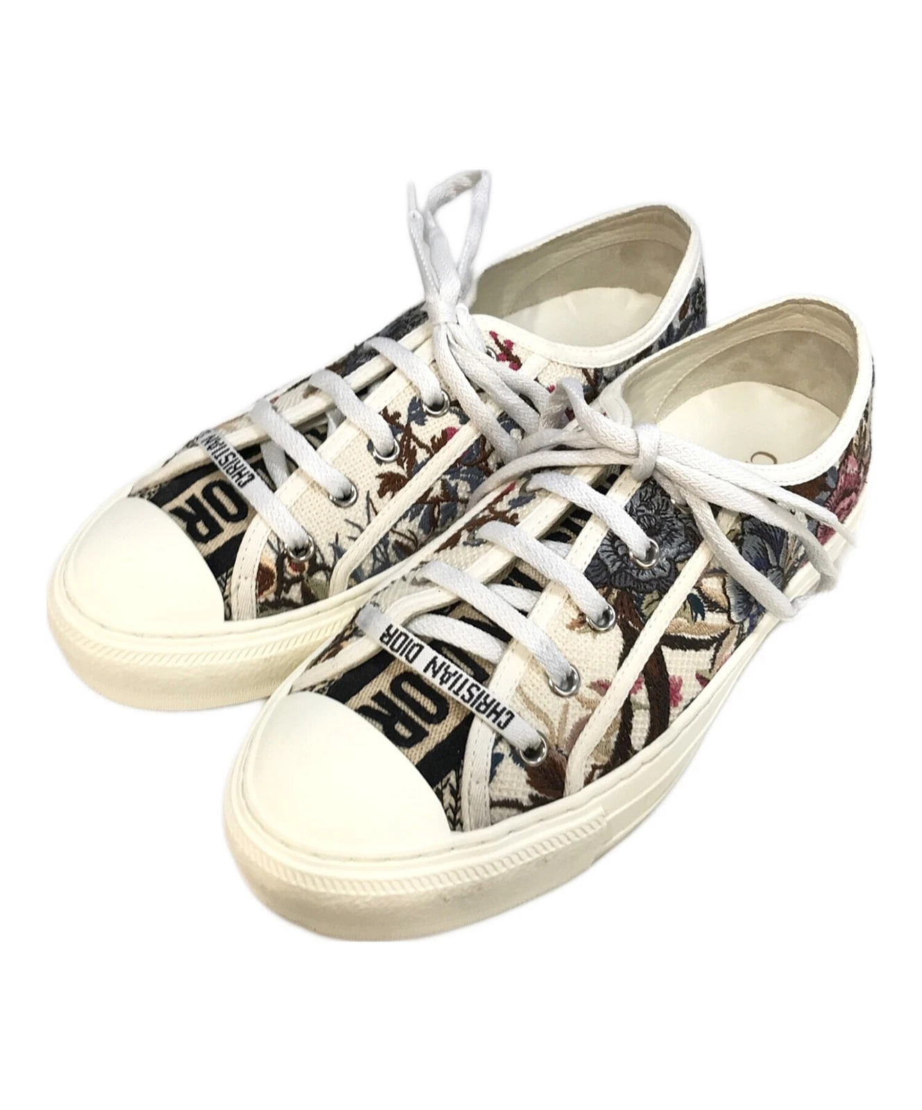 Baskets brodées Dior/ (Dior) WALK'N' blanc x rose Taille : 37 1/2