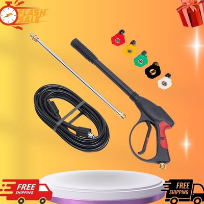 #ad NEW 3000 PSI Pressure Washer Gun M22 Connector 5 Quick Nozzles Kit $51.45
