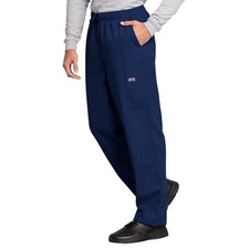 Cherokee Men's Navy Blue Cargo Drawstrings Scrub Uniform Pants Size M