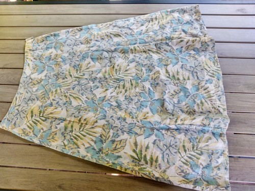 Statement Linen Skirt Women's Size 16 Beige Floral Floor Length Vintage Safari - Picture 9 of 9