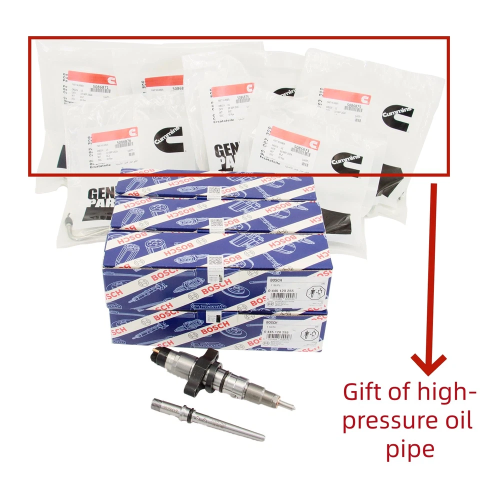 6× Bosch Fuel Injector For 2003 2004 Dodge Ram2500 3500 Cummins 5.9L 0445120255 - Image 3 of 4