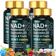 NAD ADVANCED Supplement for Anti-Aging, Energy, Focus, Nicotinamide Resveratrol