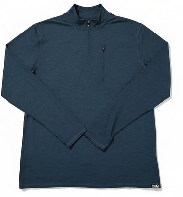 Salt Life SLX Pullover Mens Medium Blue Quarter Zip Performance Shirt NWT