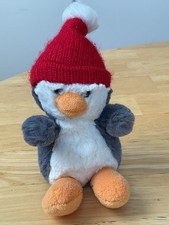 JELLYCAT POPPET PENGUIN SANTA HAT 4 INCH SOFT TOY PLUSH RETIRED