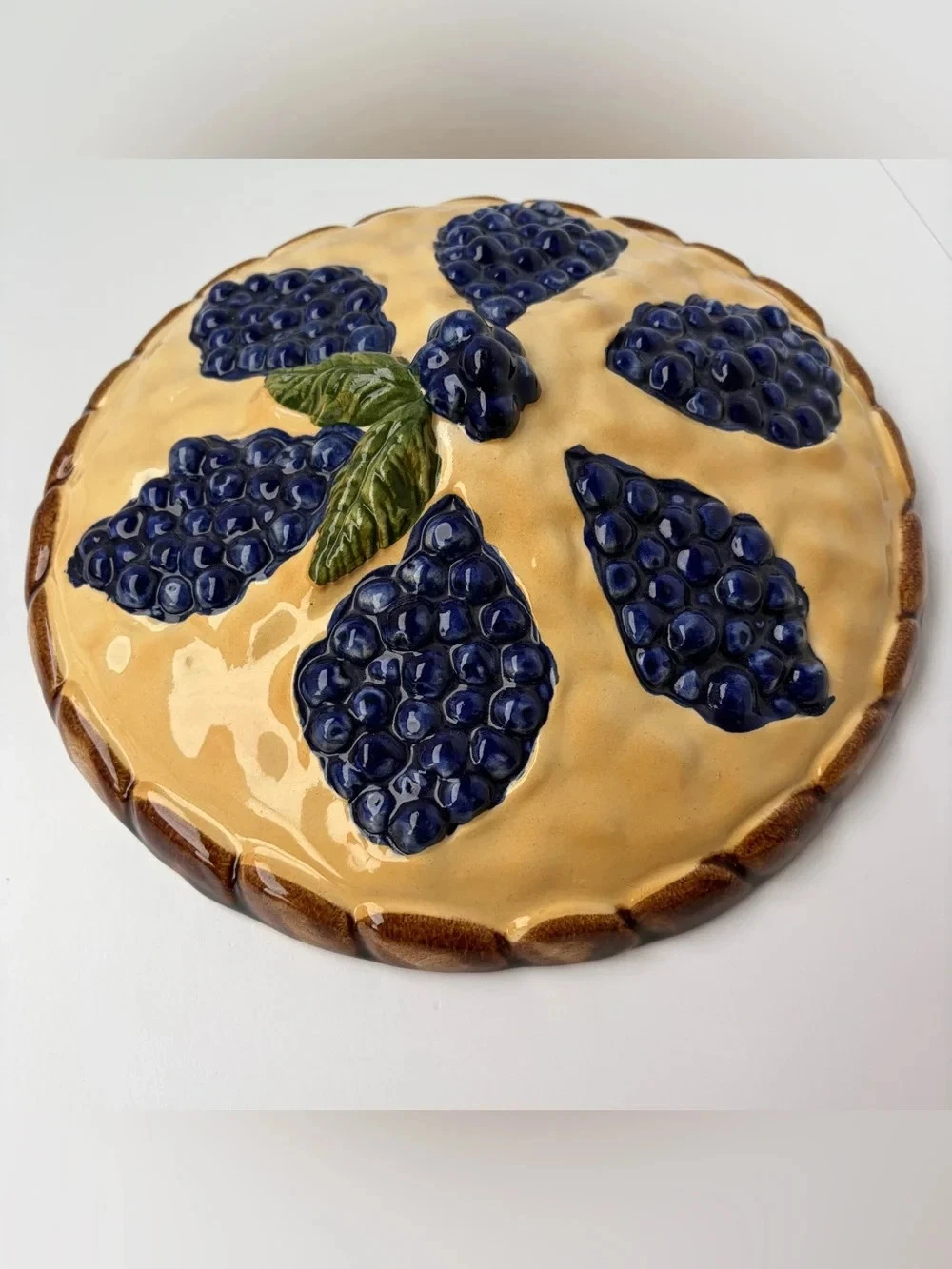 VTG 1960’s Ceramic Blueberry Pie Dish TOP ONLY Replacement Made in Portugal
Opens in a new window or