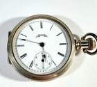 Antique 1887 ELGIN 6s Pocket Watch Grade 65 13J RUNNING Salesman Display Case-3B