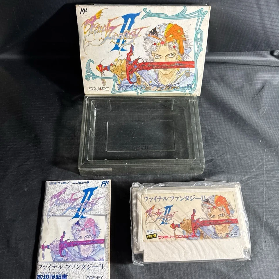 FINAL FANTASY 1 2 3 I II III With Box Famicom games FC NES 21 from japan USED - Image 4 of 4