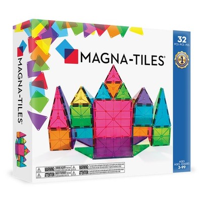 MAGNA-TILES Classic 32-Piece Magnetic Construction Set - Original Magnetic Const