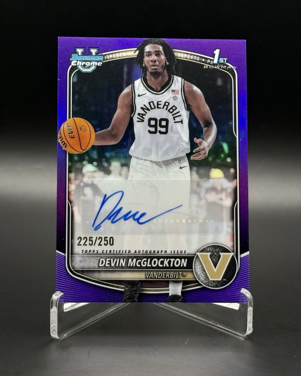 2025-26 Bowman 1st Bowman Devin McGlockton Auto /250 Vanderbilt