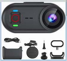 Thumb-Sized 4K Mini Action Camera Waterproof Image Stabilization USB Black