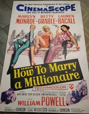 MARILYN MONROE HOW TO MARRY A MILLIONAIRE 60X40 CANVAS MOVIE WALL ART HUGE