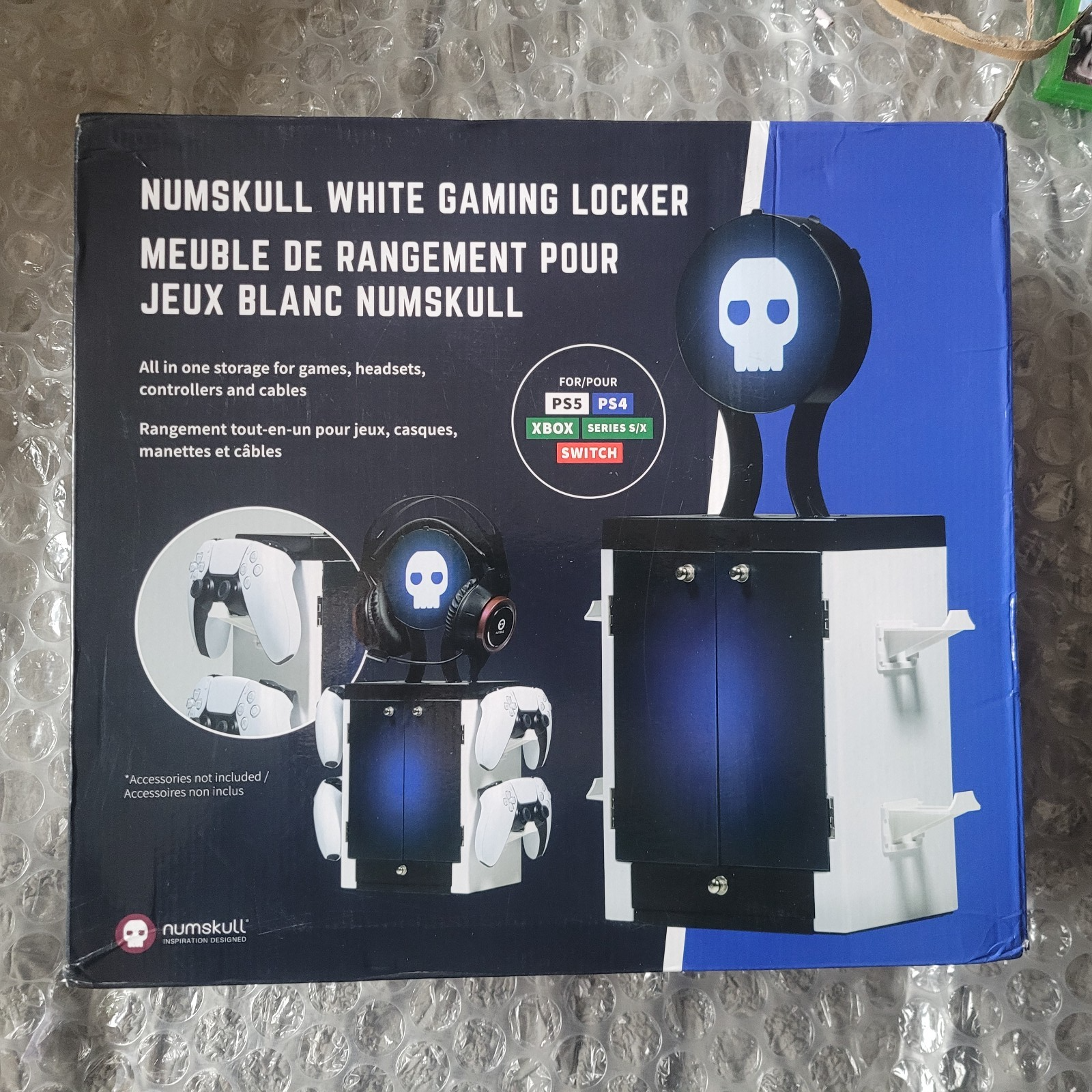Numskull Playstation 5 4 Xbox Gaming Locker Headset Controller Games Storage New