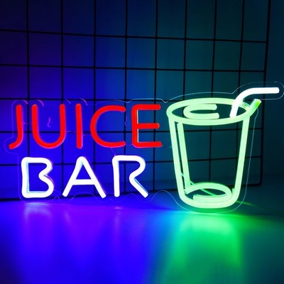 Juice Bar Neon Signs for Wall Decor,Bar Neon Sign Beer Light up Sign,Juice Neon
