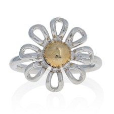 NEW Flower Statement Ring - Sterling Silver Women's Size 5 3/4