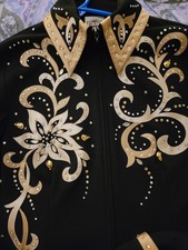WESTERN PLEASURE SHOW SHIRT JACKET HORSEMANSHIP SHOWMANSHIP HORSE HOBBY XL