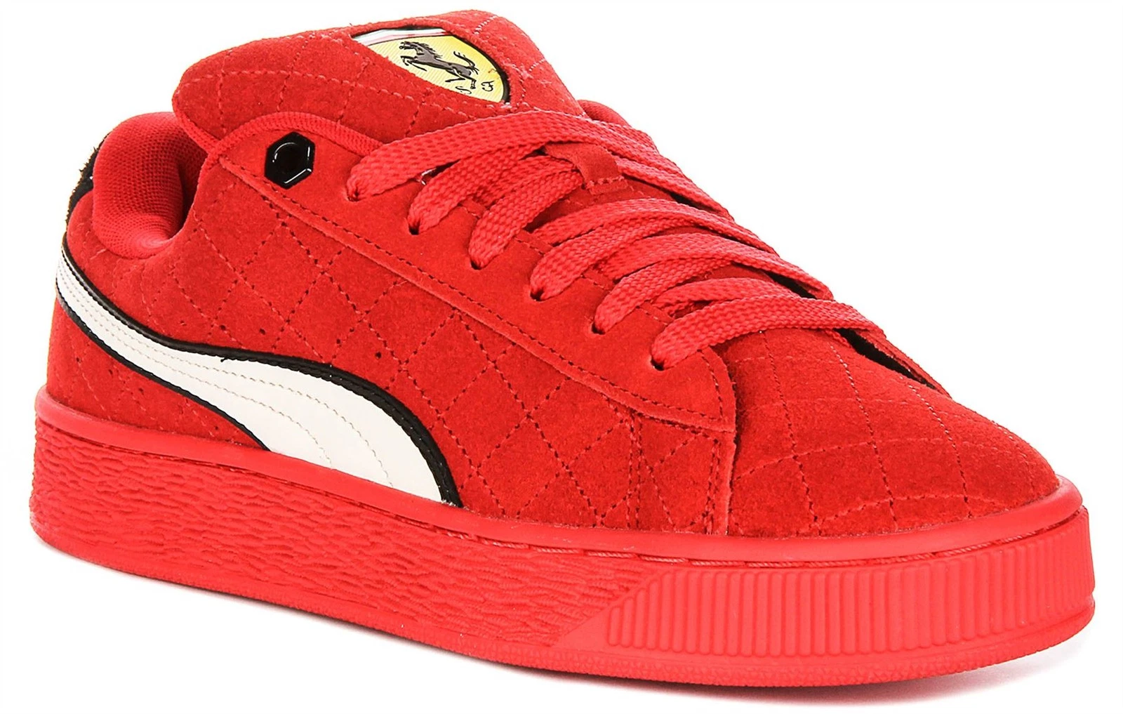 PUMA Ferrari Camoscio XL Basso Top Pelle con Lacci Unisex Scarpe Eleganti Red Eu