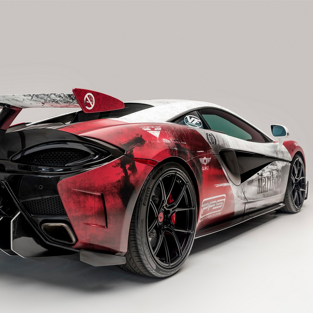 Vorsteiner 570-VX Aero Carbon Fiber Wing Blade with Uprights fits McLaren 570S