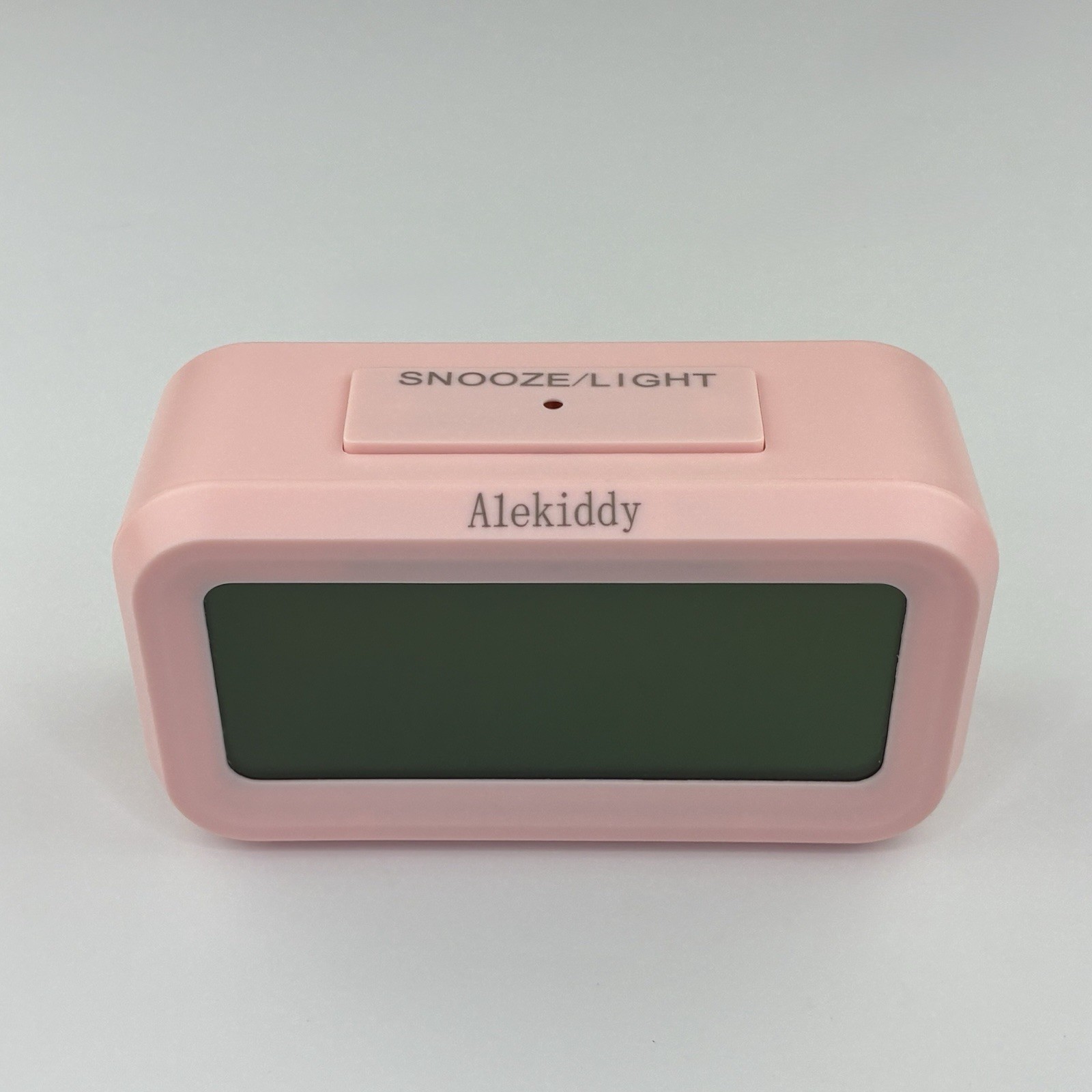 Travel Digital Alarm Clock Battery Operated with Indoor Temperature, Pink, Small