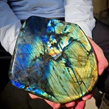 10.23LB Natural Labrador moonstone quartz free form mineral specimen 4.65kg