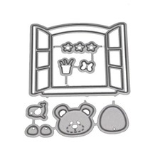 Window Bear Cutting Dies Stencil DIY Scrapbooking Embossing Album Card