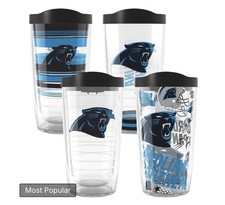 New CAROLINA PANTHERS Tervis Tumblers Set Of Four