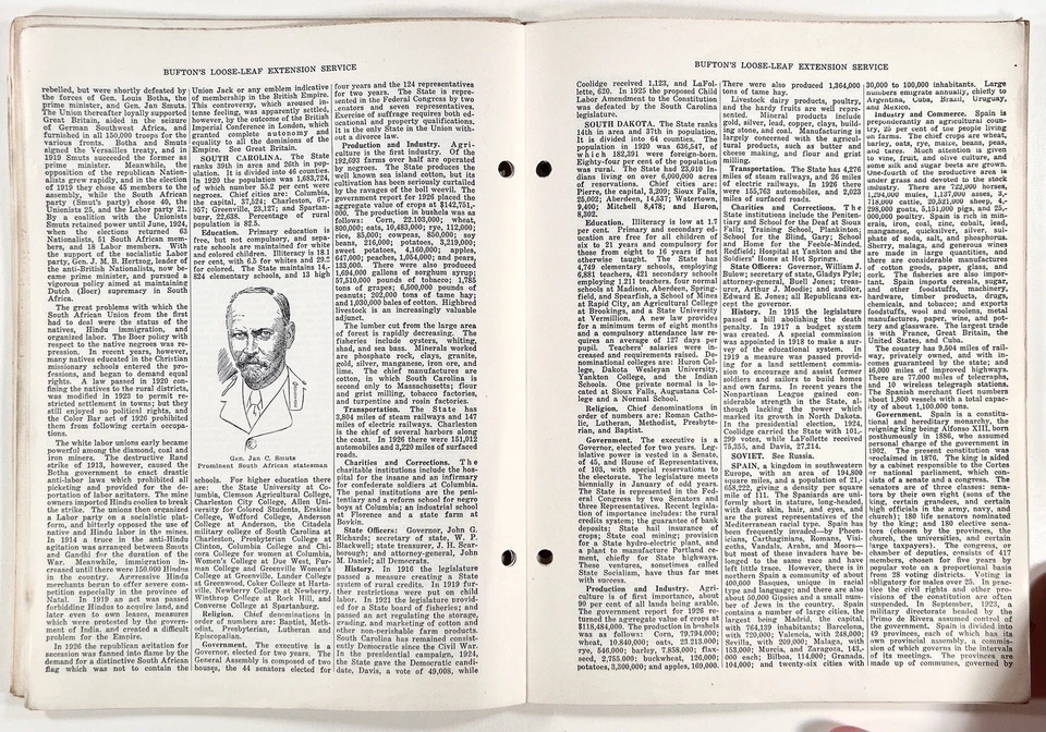 1927 BUFTON'S LOOSE-LEAF EXTENSION SERVICE (1926) Encyclopedia supplement - Image 4 of 4