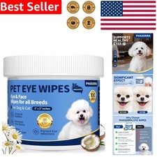 Gentle Eye Wipes for Dogs Cats 100Pcs Tear Stain Remover Hypoallergenic Soothing
