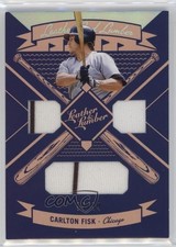 2019 Leather & Lumber and Triple Relics Silver 95/99 Carlton Fisk HOF 0m5h