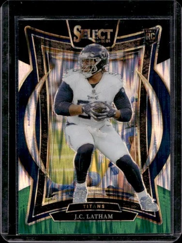 2024 Panini Select J.C. Latham Concourse RC Black and Green Prizm Shock #11