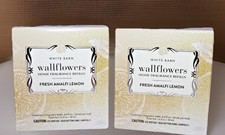 2 X Bath Body Works FRESH AMALFI LEMON Wallflowers Refills Bulbs 2 Pack X2