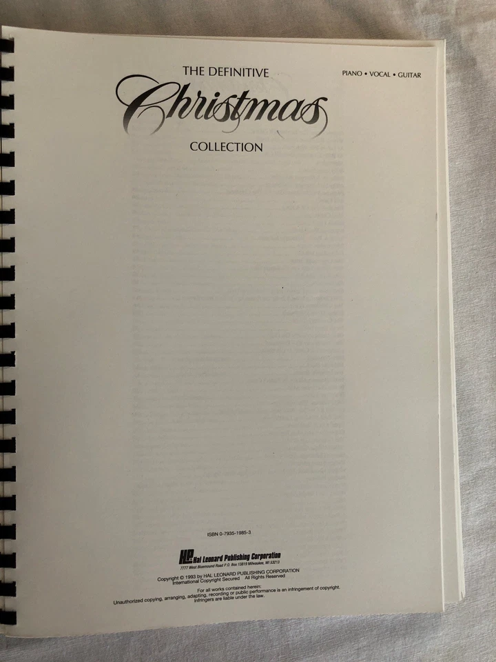 Cancionero The Definitive Christmas Collection (piano/voz/guitarra) Foto 2 de 4