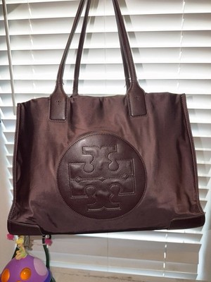 Read Tory Burch Ella Nylon Tote Bag   Tempranillo / Burgundy