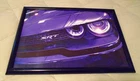 13x19 2016 Dodge Challenger Hellcat SRT Poster HEMI Plum Crazy Purple Framed