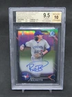 2016 BOWMAN CHROME DRAFT BO BICHETTE 1ST BLACK REFRACTOR AUTO /75 BGS 9.5 B CC5