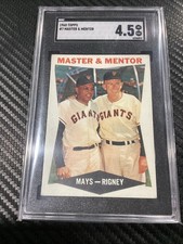 Willie Mays HOF Bill Rigney 1960 Topps Master & Mentor SGC 4.5 #7 San Francisco