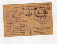 RUTIGLIANO(BARI)-2/2/1941-FRANCHIGIA DA CROCE ROSSA DI PRIGIONIERO  IN EGITTO
