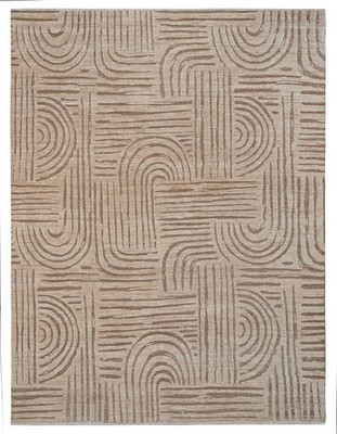 322x244 cm Mahli Fine Teppich braun Schurwolle - modern