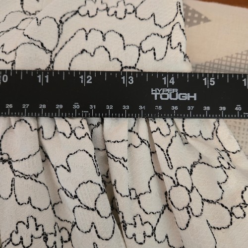 Kate Spade New York Rena Kleid Größe 8 ärmellos schwarz weiß Blumen Spitze Midi - Bild 5 von 17
