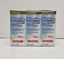 150ct/3packs GoodSense Nicotine Gum 4mg Sugar Free Original Flavor. Exp. 01/2027