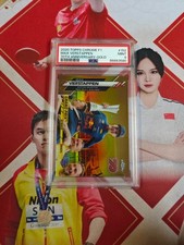 2020 Topps Chrome Formula 1 70th Anniversary Gold Max Verstappen PSA 9