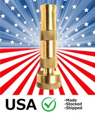 Garden Hose Nozzle Heavy Duty Made in USA Solid Brass