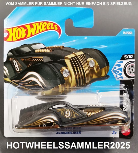 "Hot Wheels \"Screamliner\" Rod Squad JJJ94-N521 Farbe Schwarz UngeÖFfnet Ovp Neu!"-image
