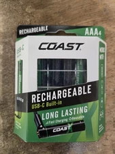  31008 COAST Products Zithion-X AAA Rechargeable Lithium-Ion Batteries with USB-