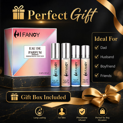 Roll On Perfume Set 4x10ml Easy Apply Travel Cologne Portable Fragrance for Men